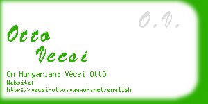 otto vecsi business card