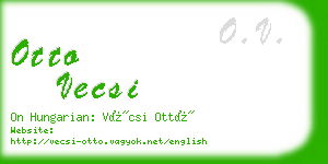 otto vecsi business card